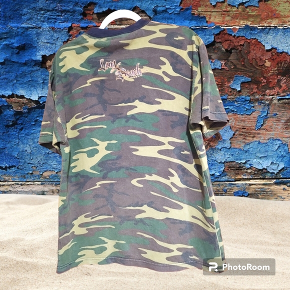 Long Beach Clothing CAMO short sleeve shirts w ring collar - Picture 2 of 2